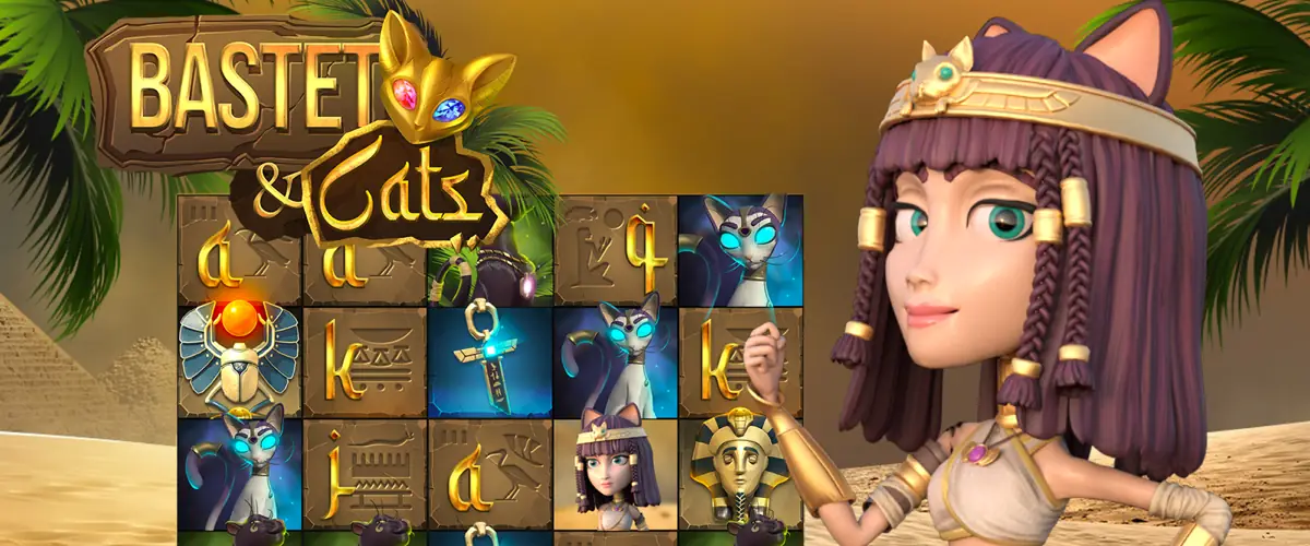 Mascot Gaming presents Rockfall mechanics in their new 3D slot Bastet and Cats